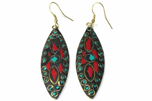 Mosaic Marquise Silhouette Earrings